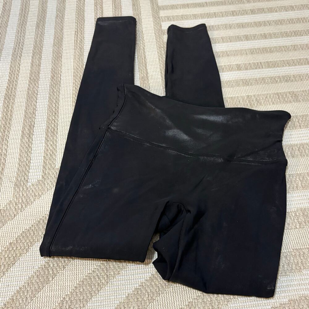 Spanx Faux Leather Black Women's Medium Leggings